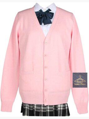 Women's Cotton V-Neck Cardigan with Pockets Long Sleeve Button Down